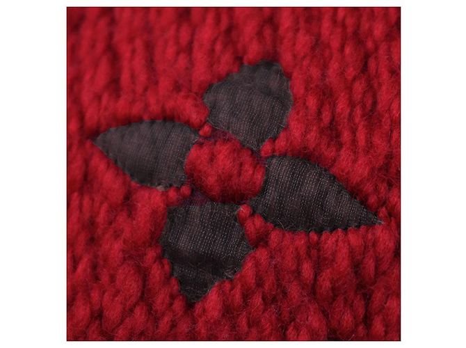 Sciarpa Logomania in Lana e Seta Louis Vuitton Rosso - vista 7