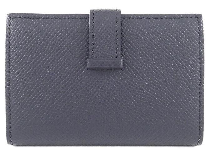 Portafoglio Mini Epsom Béarn di Hermès Blu - vista 2