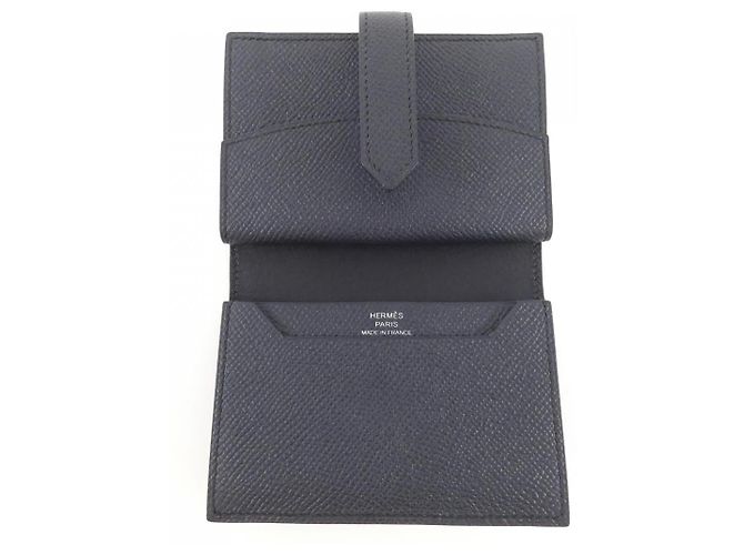 Portafoglio Mini Epsom Béarn di Hermès Blu - vista 4