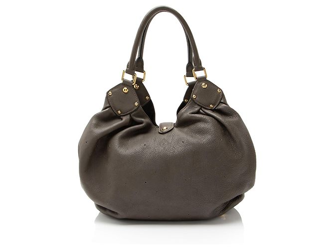 Hobo in pelle Mahina di Louis Vuitton Marrone - vista 3