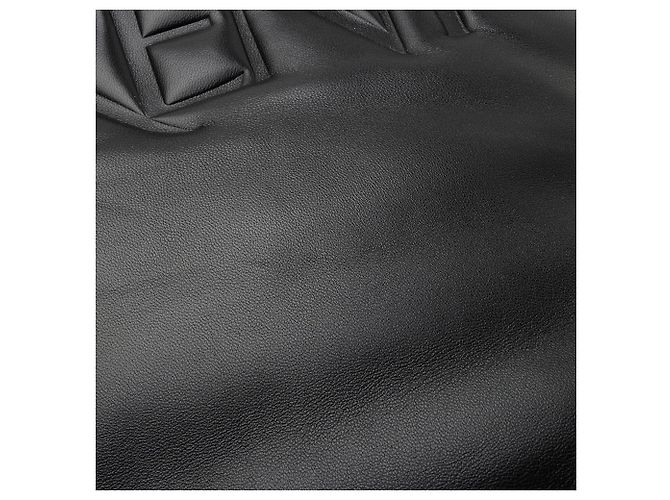 Saint Laurent Gepolsterte Leder Logo Einkaufstasche Schwarz - Ansicht 10