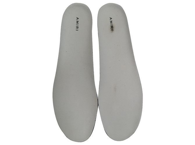 Baskets Amiri Bone Runner en cuir blanc - vue 10