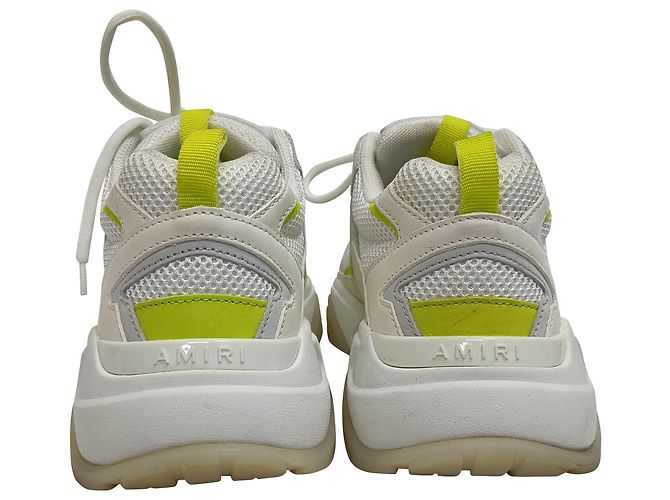 Baskets Amiri Bone Runner en cuir blanc - vue 2