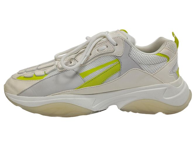 Baskets Amiri Bone Runner en cuir blanc - vue 3