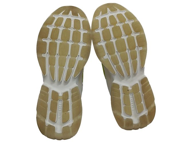 Baskets Amiri Bone Runner en cuir blanc - vue 4