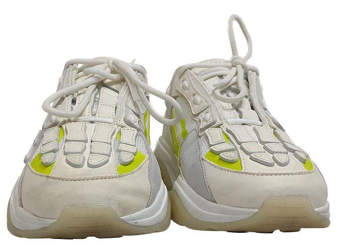 Baskets Amiri Bone Runner en cuir blanc - vue 5