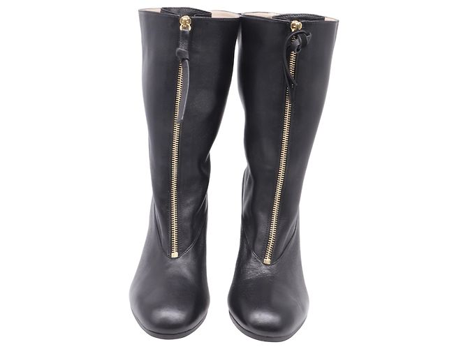 Stivali a metà polpaccio con zip frontale Jett di Stuart Weitzman in pelle nera Nero - vista 2