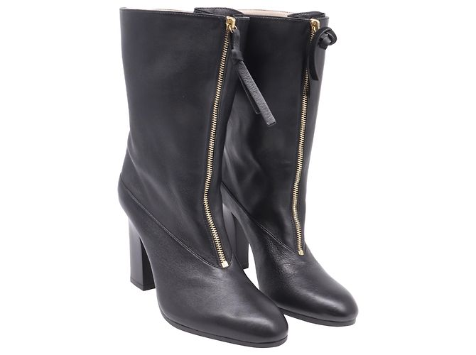 Stivali a metà polpaccio con zip frontale Jett di Stuart Weitzman in pelle nera Nero - vista 3