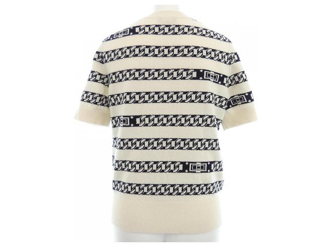 Timeless Chanel Kaschmir-Strickoberteil Schwarz Weiß - Ansicht 2
