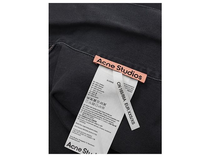 Acne Studios Oversized Jeansjacke Grau Baumwolle - Ansicht 3
