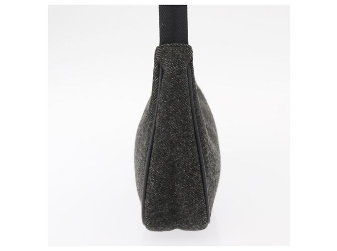 Prada Re-Edition 2000 Hobo in Lana Marrone - vista 3