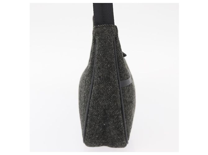 Prada Re-Edition 2000 Hobo in Lana Marrone - vista 4