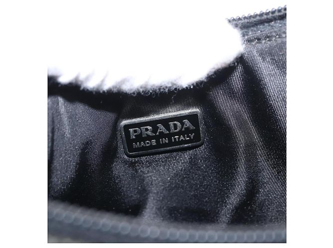 Prada Re-Edition 2000 Hobo in Lana Marrone - vista 6