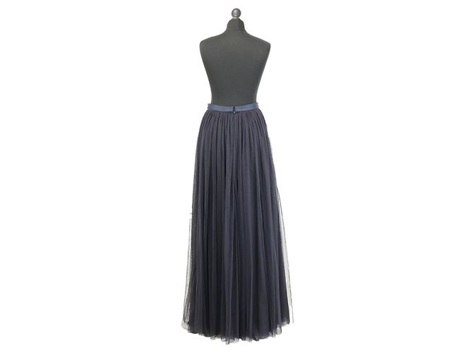 Falda maxi de tul azul marino corte A-line Needle & Thread - vista 2