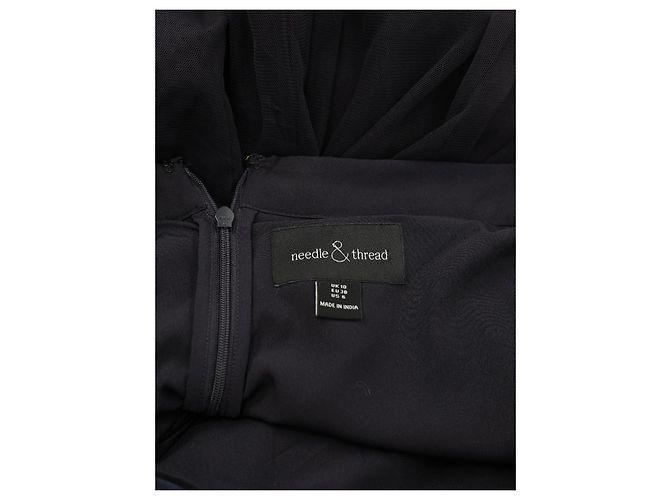 Falda maxi de tul azul marino corte A-line Needle & Thread - vista 3