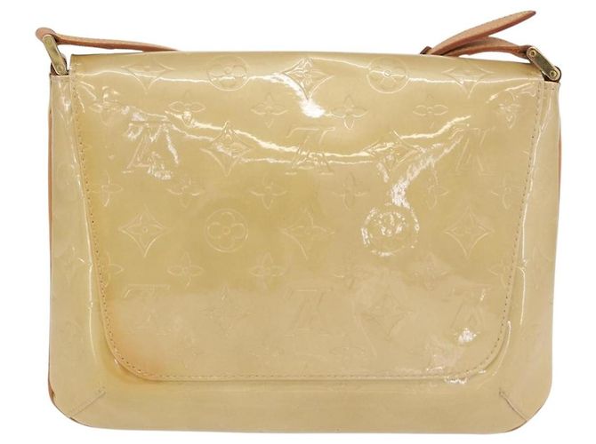 Borsa Louis Vuitton Thompson Street Monogram Vernis Media Beige - vista 2