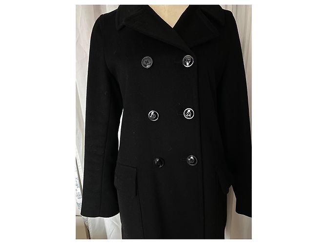 Abrigo negro de cachemira, Claudie Pierlot - vista 2