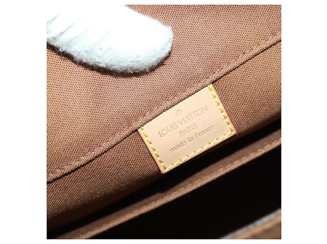 Borsa Messenger Abbesses Louis Vuitton in tela Monogram Marrone - vista 6