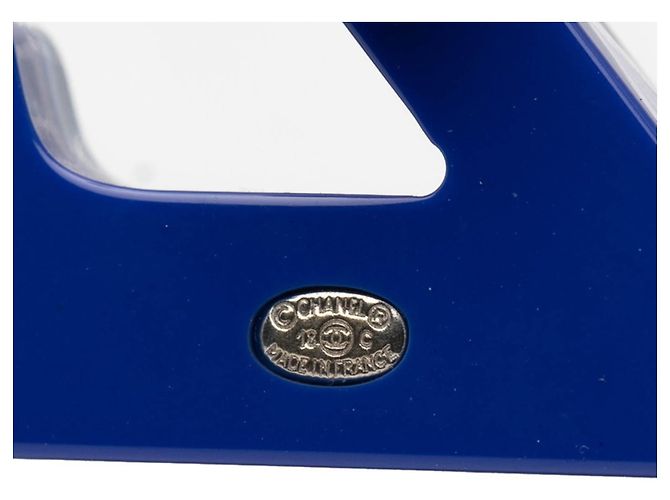 Chanel Brosche Logo Blau, Grün und Silber - Ansicht 3