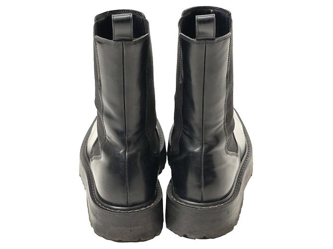 Botines de cuero negro Dries Van Noten - vista 3