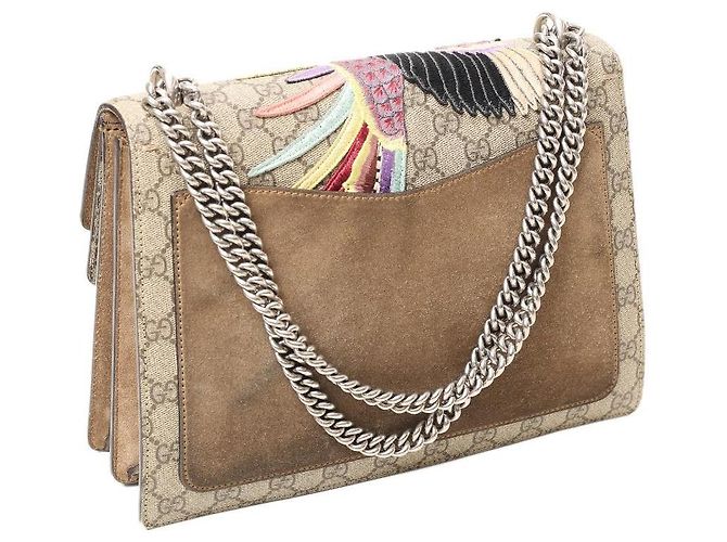 Borsa a spalla Gucci Dionysus GG Supreme Monogramma Ricamato Multicolore - vista 3