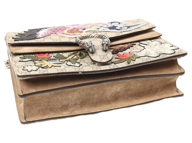 Borsa a spalla Gucci Dionysus GG Supreme Monogramma Ricamato Multicolore - vista 4