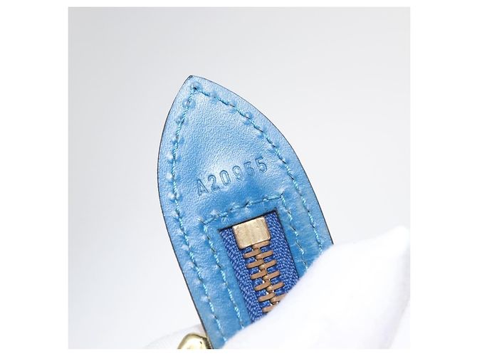 Borsa Saint Jacques in pelle Epi GM Louis Vuitton Blu - vista 7