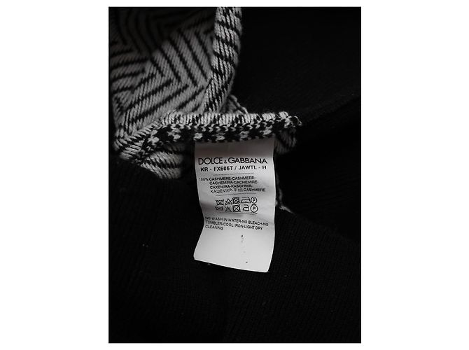 Dolce & Gabbana Kaschmir Pullover Schwarz Kurzarm - Ansicht 4