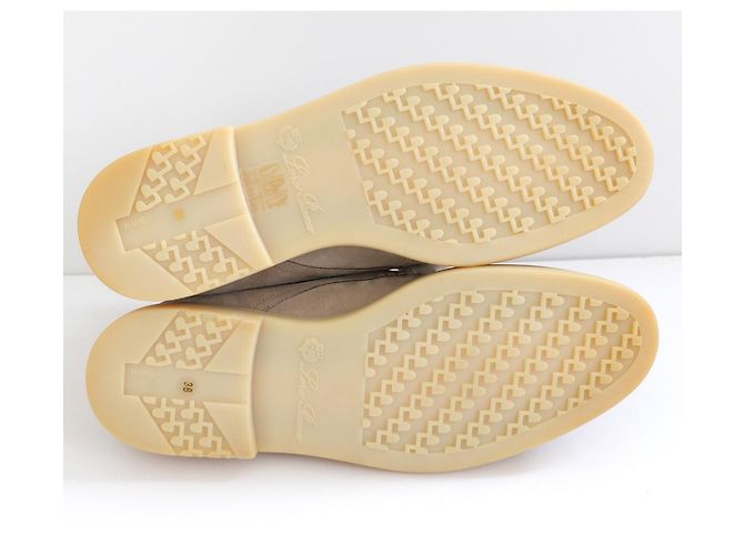 Stivaletti alla Caviglia con Lacci Foderati in Pelliccia Loro Piana Ylvi Walk Beige - vista 5