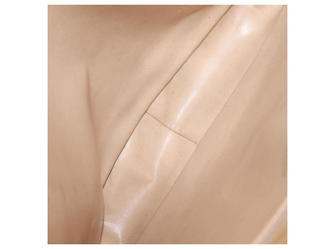 Chanel Vintage Einkaufstasche aus Lammleder Mittel Beige - Ansicht 5