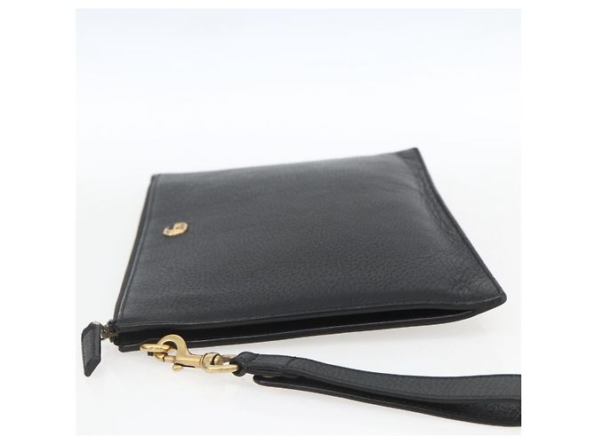 Pochette in pelle GG Marmont di Gucci Nero - vista 4