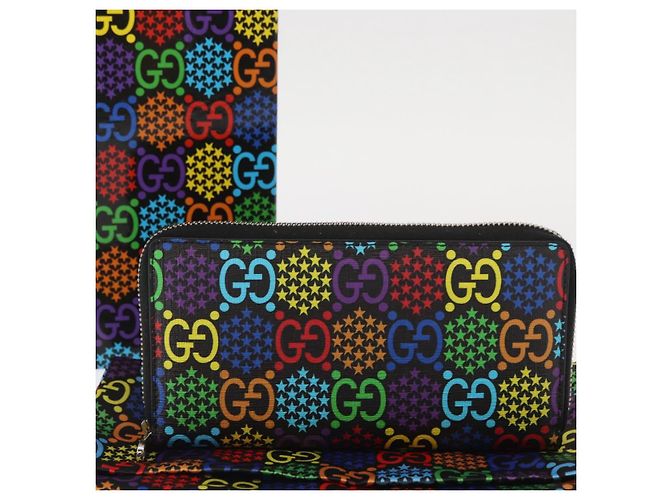 GUCCI GG Portefeuille Long Psychédélique Multicolore 601079 Auth BA9230V - vue 20
