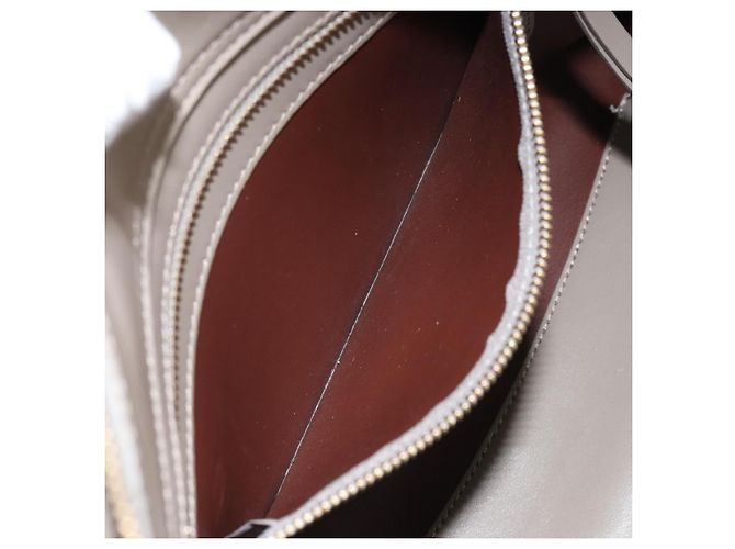 Chloé Bolso Tote de cuero beige y dorado Chloe C Auth am10250V - vista 21