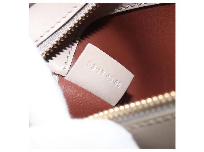 Chloé Bolso Tote de cuero beige y dorado Chloe C Auth am10250V - vista 22