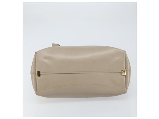 Chloé Bolso Tote de cuero beige y dorado Chloe C Auth am10250V - vista 9