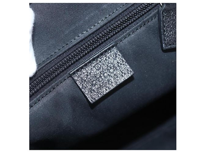 GUCCI GG Canvas Web Sherry Line Hand Bag Black Silver 131228 Auth ep12633 Silvery - view 16