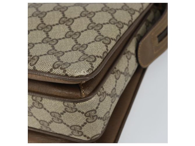 Bolso de mano GUCCI GG Supreme Web Sherry Line PVC Beige Oro 41 02 079 Auth 159288 Dorado - vista 10