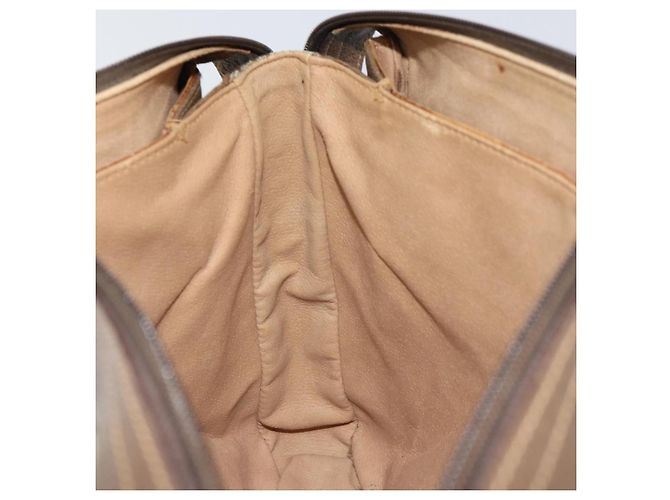 Bolso de mano GUCCI GG Supreme Web Sherry Line PVC Beige Oro 41 02 079 Auth 159288 Dorado - vista 19