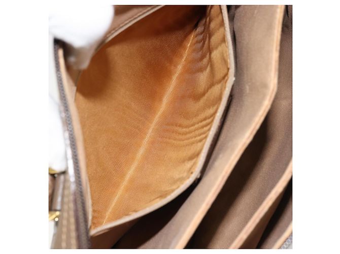 Bolso de mano GUCCI GG Supreme Web Sherry Line PVC Beige Oro 41 02 079 Auth 159288 Dorado - vista 22
