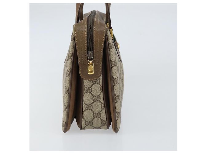 Bolso de mano GUCCI GG Supreme Web Sherry Line PVC Beige Oro 41 02 079 Auth 159288 Dorado - vista 4