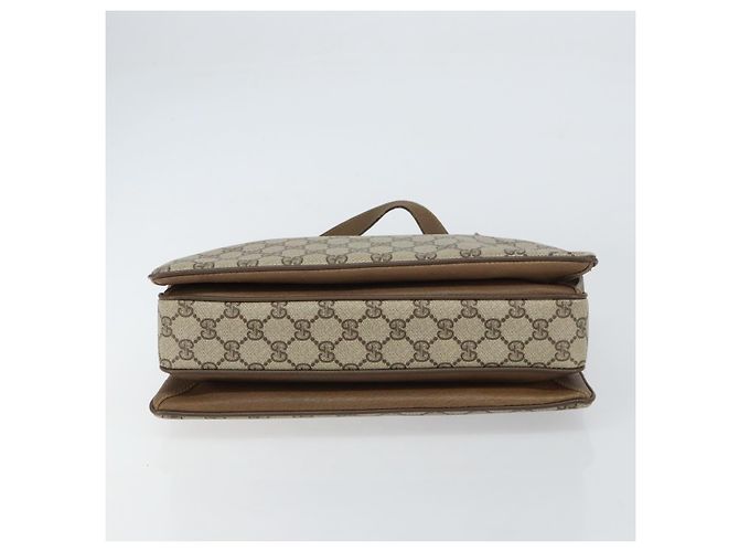 Bolso de mano GUCCI GG Supreme Web Sherry Line PVC Beige Oro 41 02 079 Auth 159288 Dorado - vista 9