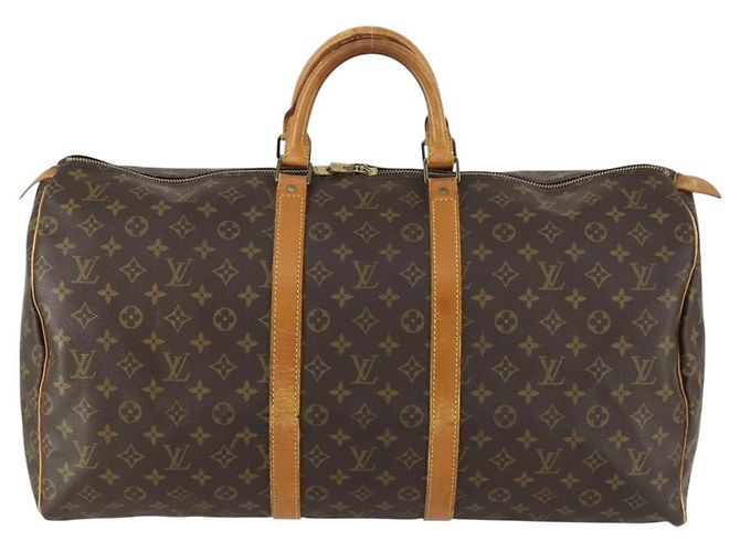 LOUIS VUITTON Borsa Boston Monogram Keepall 55 M41424 LV Auth 158289 Monogramma - vista 13