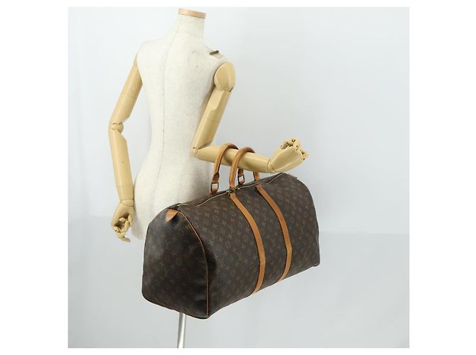 LOUIS VUITTON Borsa Boston Monogram Keepall 55 M41424 LV Auth 158289 Monogramma - vista 21