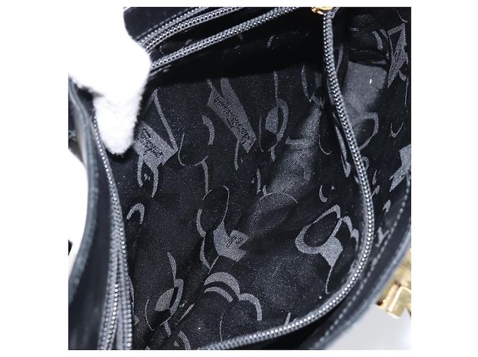 Borsa a mano Salvatore Ferragamo in pelle nera e oro Auth 160052 Nero D'oro - vista 21
