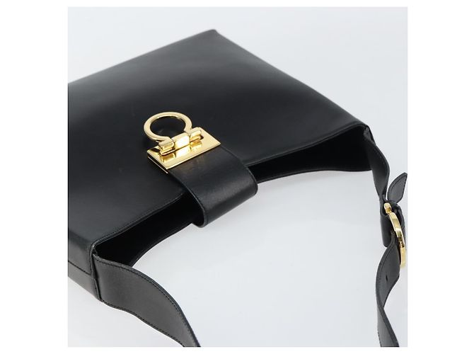 Borsa a mano Salvatore Ferragamo in pelle nera e oro Auth 160052 Nero D'oro - vista 6