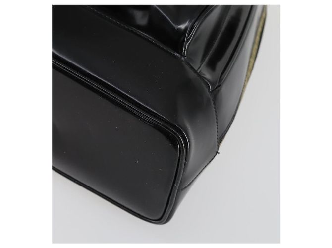Borsa a corpo Bamboo GUCCI Smalto Nero Oro 003 2113 0027 Auth am10040 D'oro - vista 10