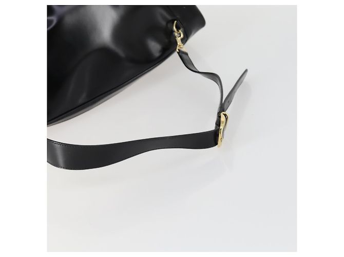 Borsa a corpo Bamboo GUCCI Smalto Nero Oro 003 2113 0027 Auth am10040 D'oro - vista 7