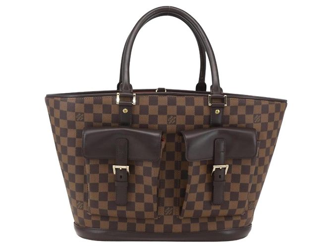 LOUIS VUITTON Borsa Tote Manosque GM Damier Ebene N51120 LV Auth 159313 - vista 13