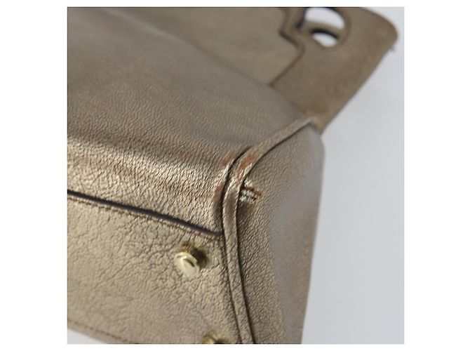 CARTIER Borsa a Mano Marcello in Pelle Oro Auth BA9358 - vista 10