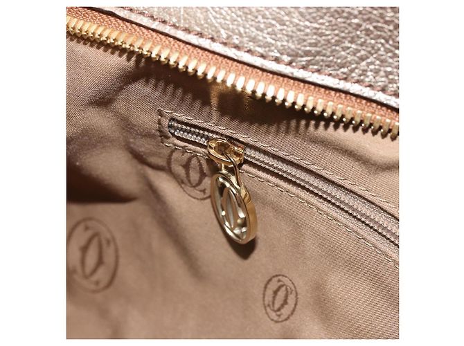 CARTIER Borsa a Mano Marcello in Pelle Oro Auth BA9358 - vista 19
